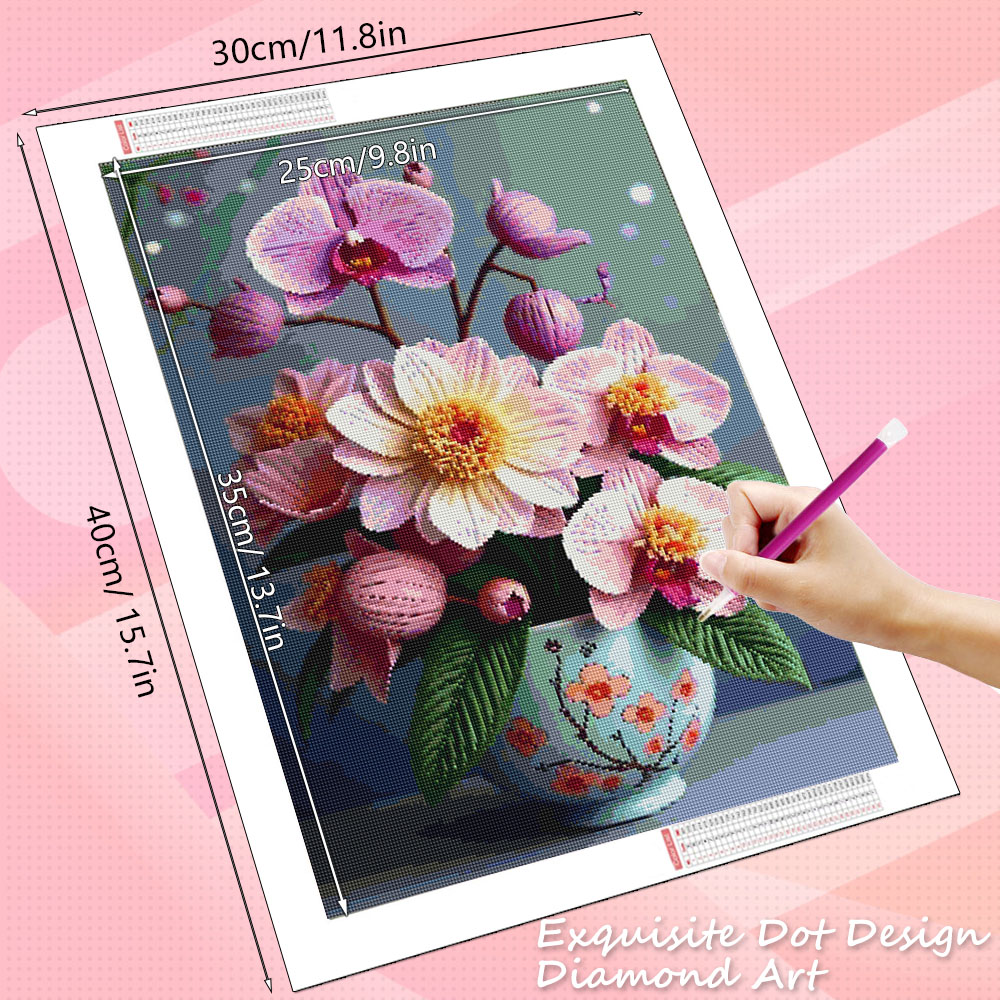 unframe  5D Diamond Mosaic Orc - Orchid Phalaenopsis 评论和价格
