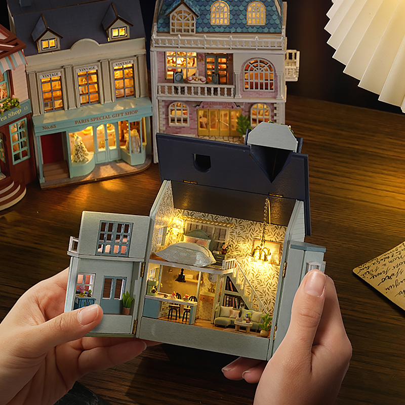 DIY Mini Wooden Dollhouse With - Philodendron Pink Princess 评论和价格