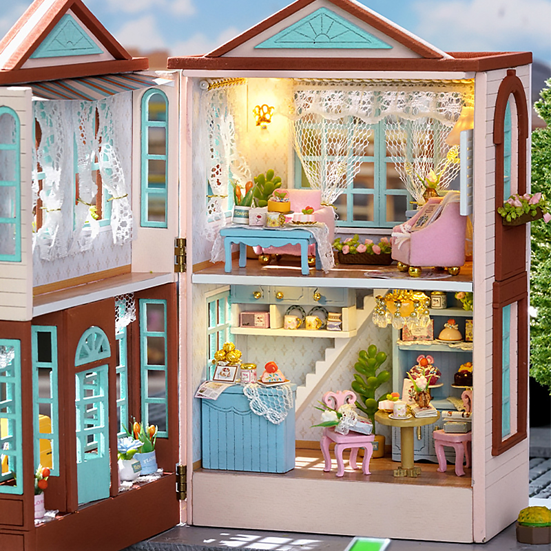 DIY Mini Wooden Dollhouse With - Philodendron Pink Princess 评论和价格
