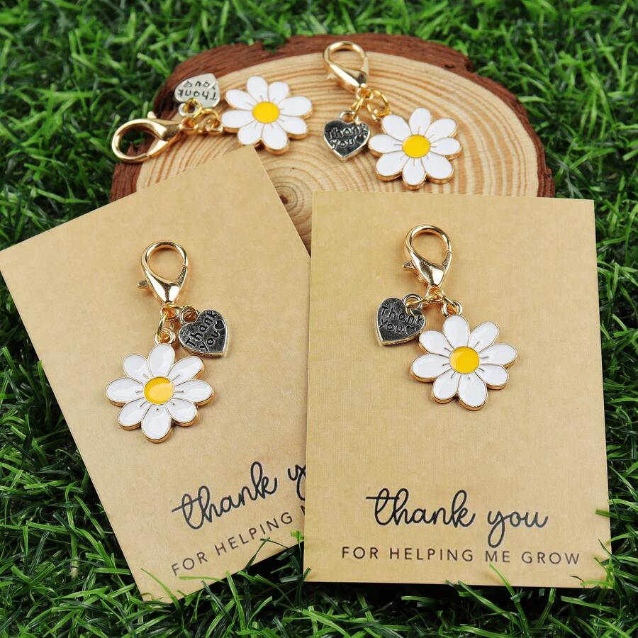 Enamel Daisy Keychains With Th - Plant Parental 评论和价格