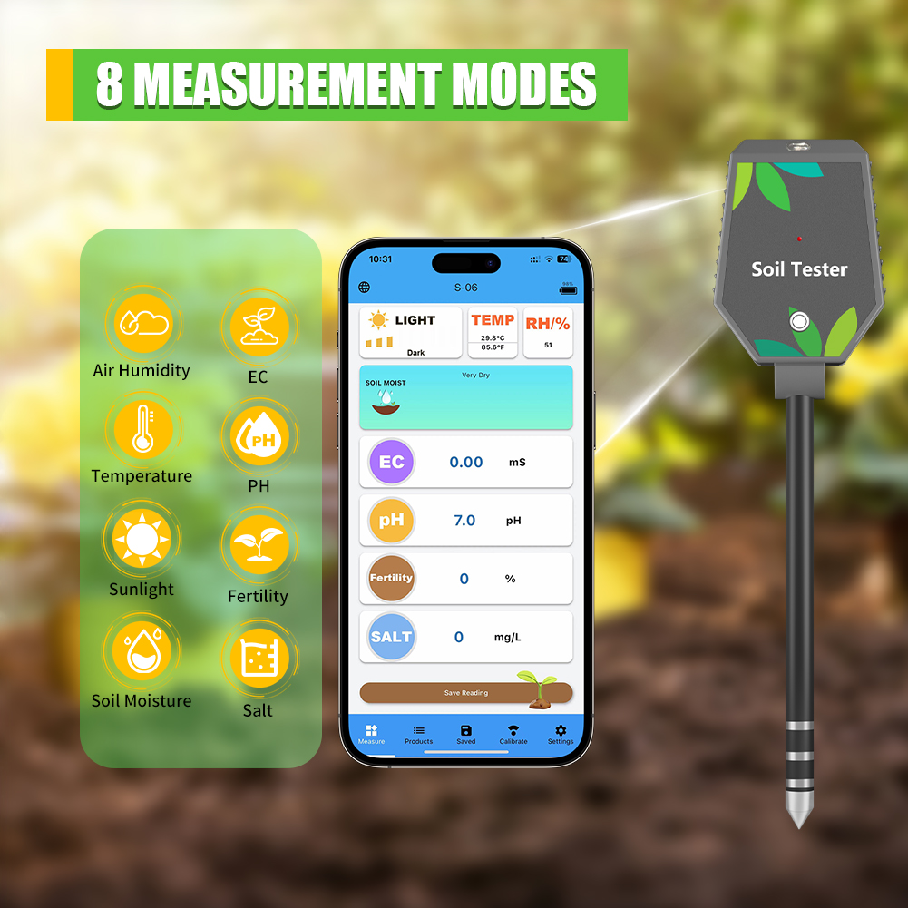 YAGO Bluetooth Soil Tester 8-i - Plant Parent App 评论和价格