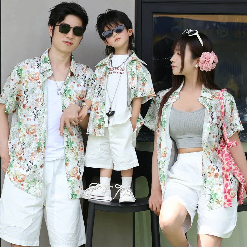 Holiday Look Parent-child Flor - Plant Parent Shirt 评论和价格