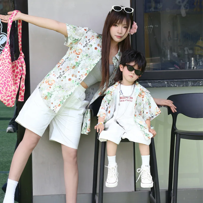 Holiday Look Parent-child Flor - Plant Parent Shirt 评论和价格