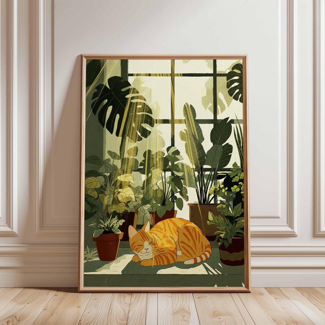 Sunlit Plant Window Cat Wall A - Plant Parent Day 评论和价格