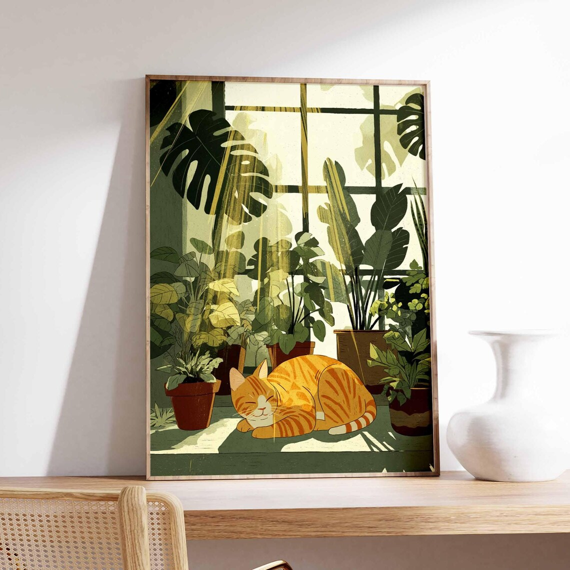 Sunlit Plant Window Cat Wall A - Plant Parent Day 评论和价格